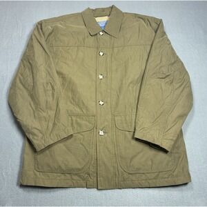 Pendleton Quilted Field Jacket Mens L Cotton Button Work Barn Coat Vintage 90s